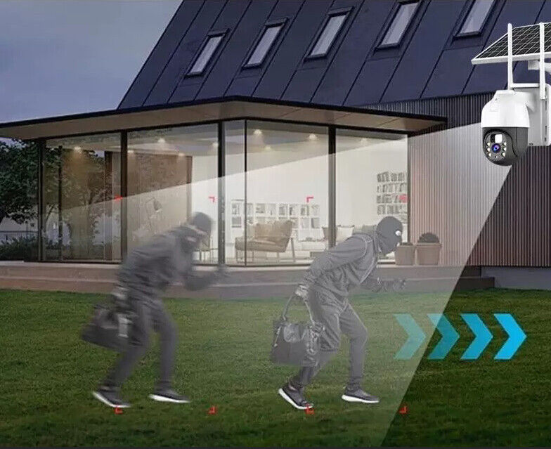 Wireless Solar Security Camera Wifi Solar Panel Powered PIR CCTV Voice Infrared