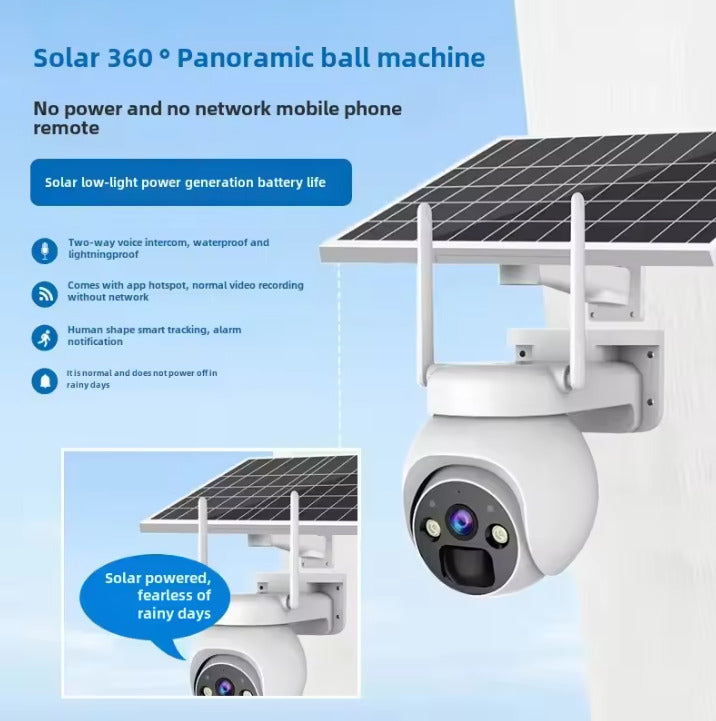 Wireless Solar Security Camera Wifi Solar Panel Powered PIR CCTV Voice Infrared